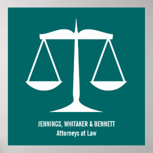 Iconic Law Fairness Judicial Balance Art Poster