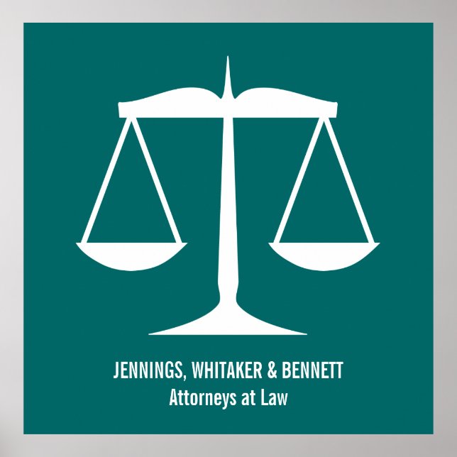 Iconic Law Fairness Judicial Balance Art Poster (Front)