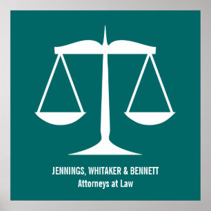 Iconic Law Fairness Judicial Balance Art Poster