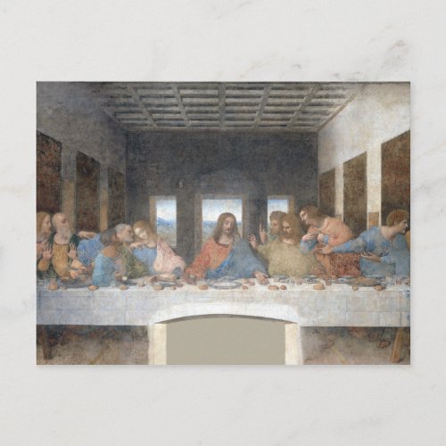 Iconic Leonardo da Vinci The Last Supper Postcard