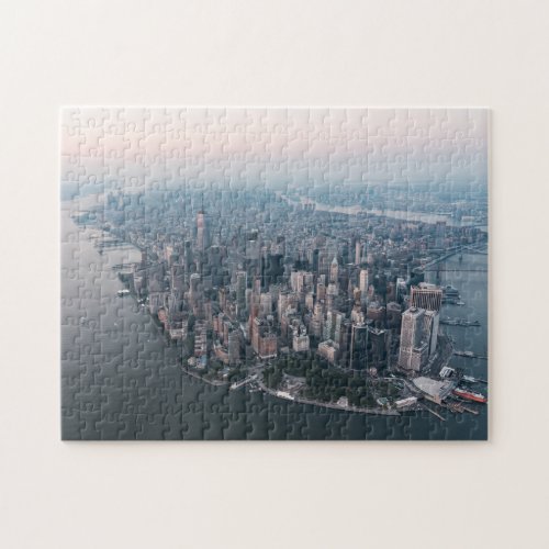Iconic Manhattan New York Aerial Skyline Jigsaw Puzzle