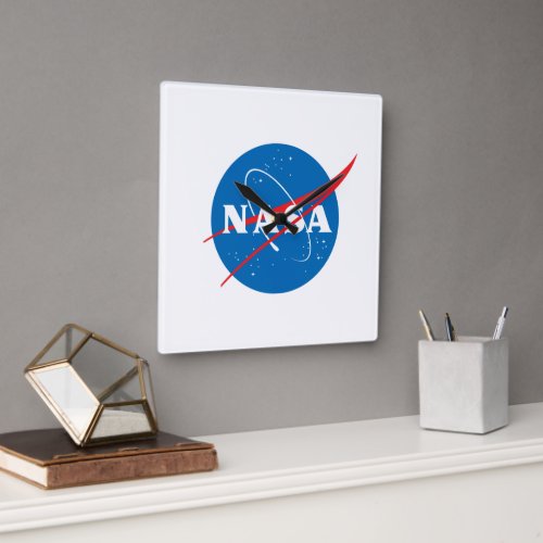 Iconic NASA 1075 Square Wall Clock Minimalist