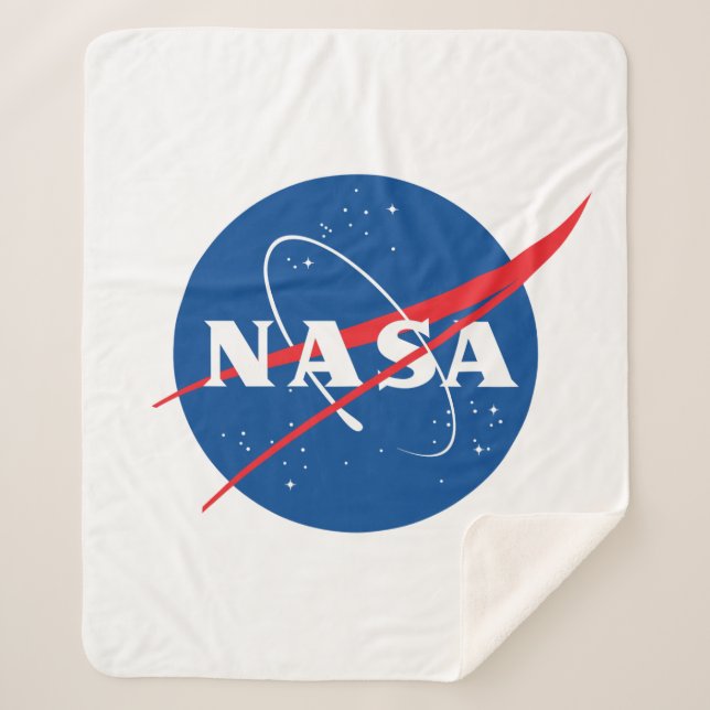 Iconic NASA 50” x 60” Sherpa Throw Blanket (Front)