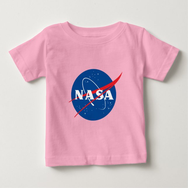 Iconic NASA Baby Celestial Pink T-Shirt (Front)