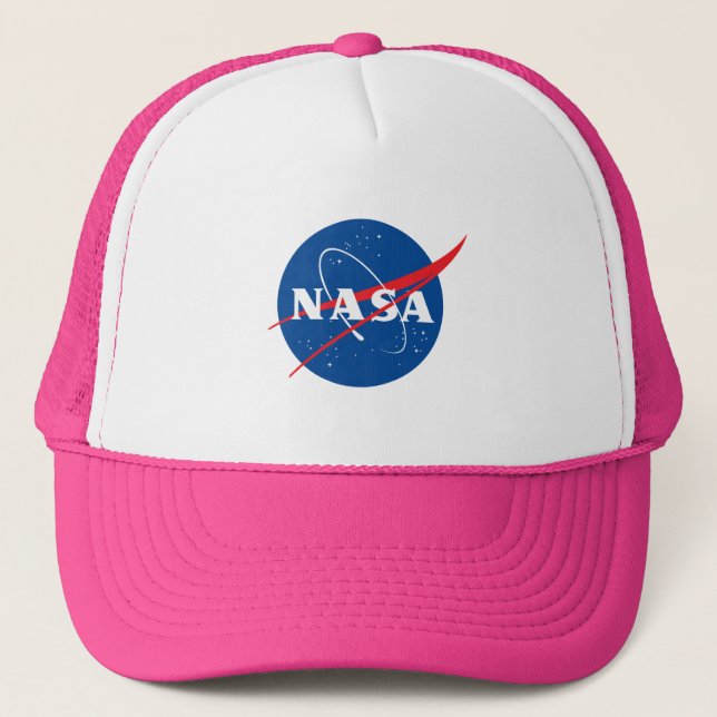 Iconic NASA Baseball Hat (White/Celestial Pink) (Front)