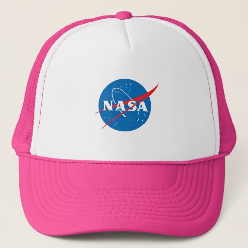 Iconic NASA Baseball Style Hat WhitePink