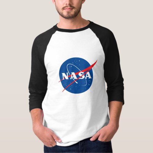 Iconic NASA Baseball T_Shirt Eclipse Black Trim