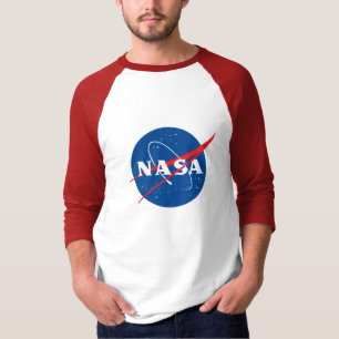 Iconic NASA Baseball T-Shirt (Mars Red Trim)