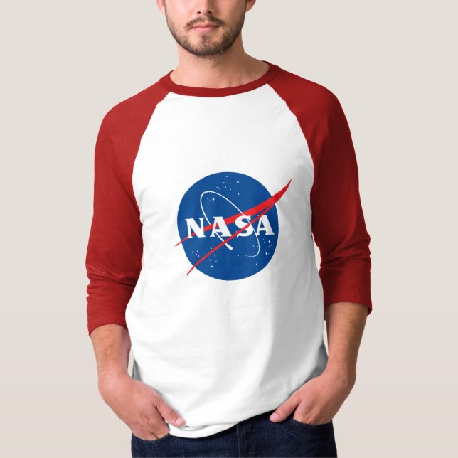Iconic NASA Baseball T-Shirt (Mars Red Trim) (Front)