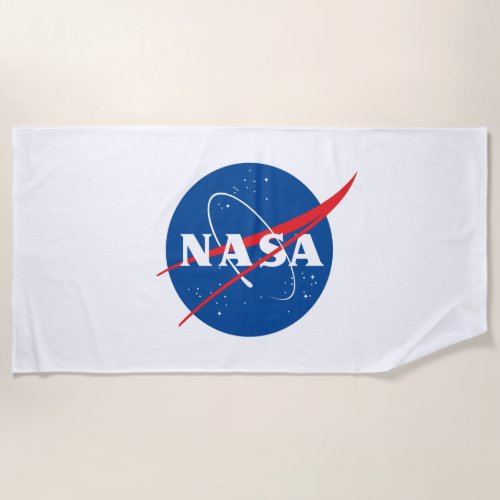 Iconic NASA Beach Towel Rocket White