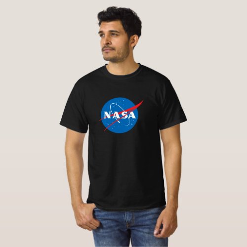 Iconic NASA Black T_Shirt Student Value Edit
