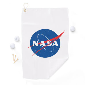 Iconic NASA Brass Ring Golf Towel (Rocket White)