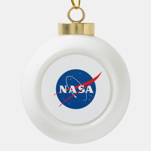 Iconic NASA Ceramic Holiday Ornament Ball