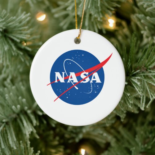 Iconic NASA Ceramic Holiday Ornament Circle