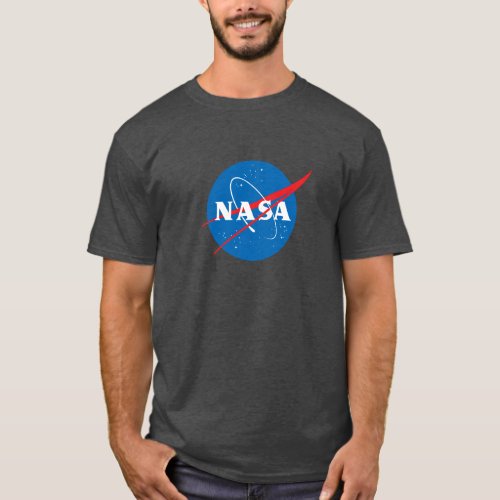 Iconic NASA Charcoal T_Shirt 100 Heavy Cotton