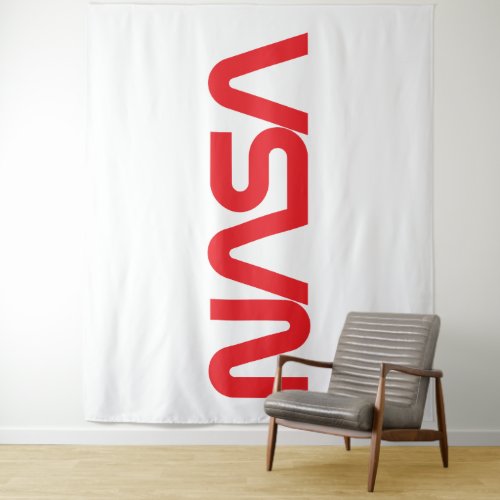 Iconic NASA Circa 88 x 104 Rocket White Tapestry