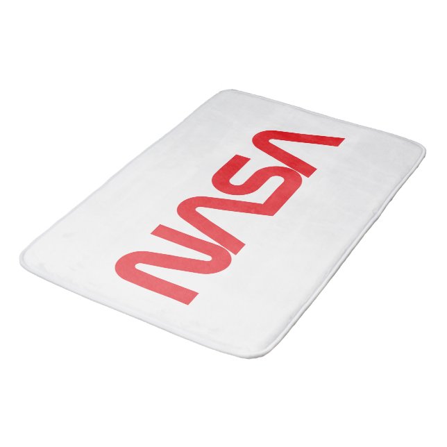 Iconic NASA Circa Bath Mat (Rocket White) (Angled)