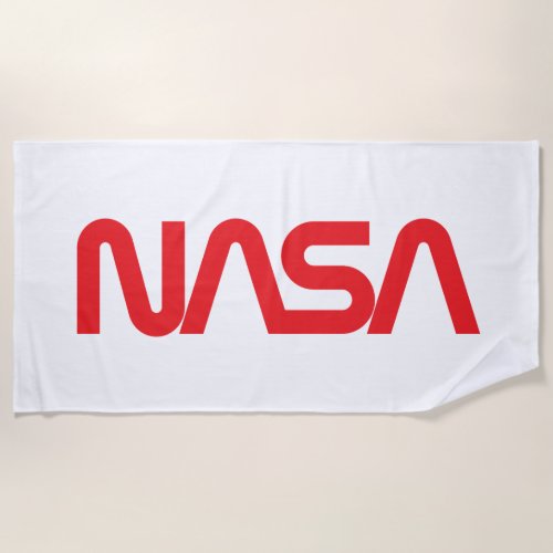 Iconic NASA Circa Beach Towel Rocket White