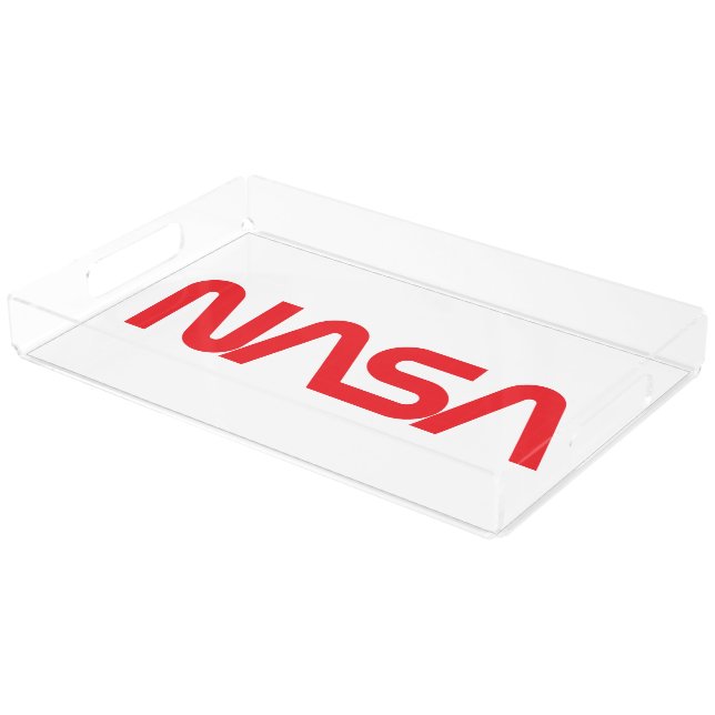 Iconic NASA Circa Clear Acrylic Serving Tray (Angled)