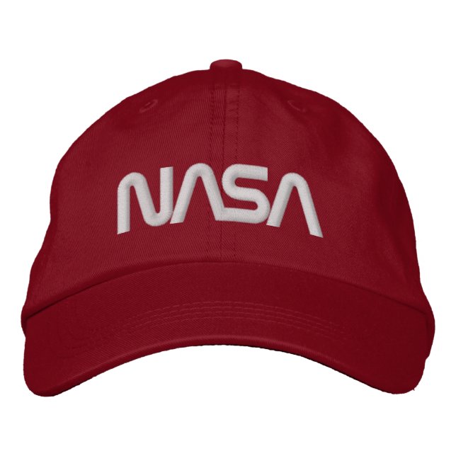 Iconic NASA Circa Comet Red Cotton Embroidered Baseball Cap (Front)
