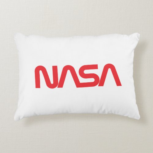 Iconic NASA Circa Cotton Pillow Rocket White