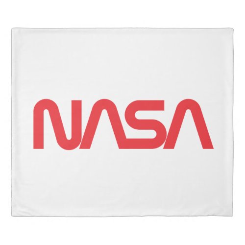 Iconic NASA Circa Duvet Cover Rocket White