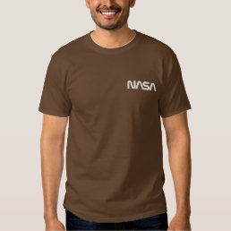 Iconic NASA Circa Earth Brown Embroidered T-Shirt