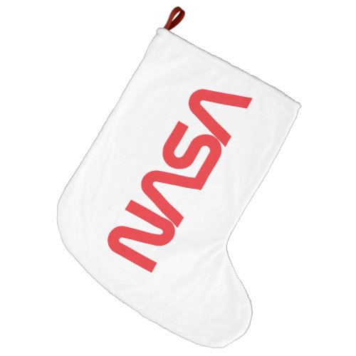 Iconic NASA Circa Holiday Stocking Rocket White