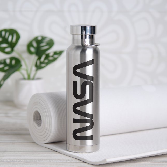 Iconic NASA Circa Mercury Gray Insulated 22 oz Water Bottle (Yoga (Rotated))