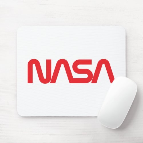 Iconic NASA Circa Mousepad Rocket White