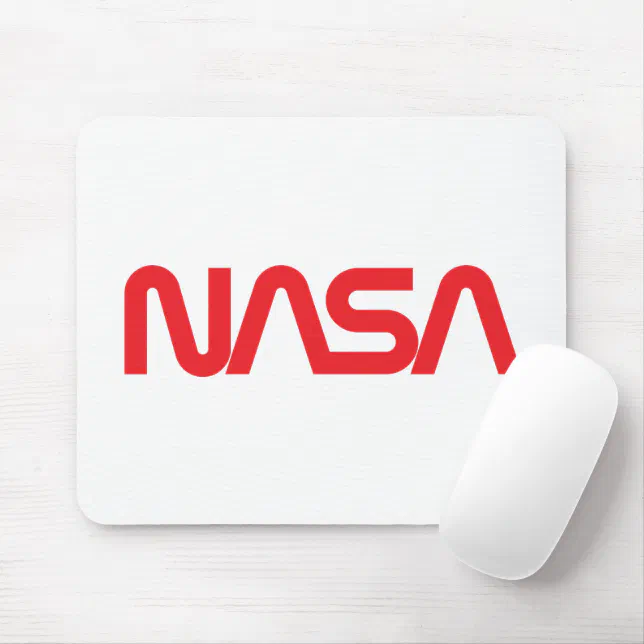 Iconic NASA Circa Mousepad (Rocket White) | Zazzle