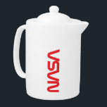 Iconic NASA Circa Porcelain Teapot (Rocket White)<br><div class="desc">IMPORTANT NOTICE: NASA Insignia and identifiers provided and used with permission of NASA.</div>