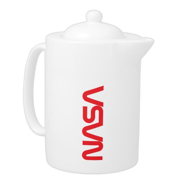 Iconic NASA Circa Porcelain Teapot (Rocket White) (Left)