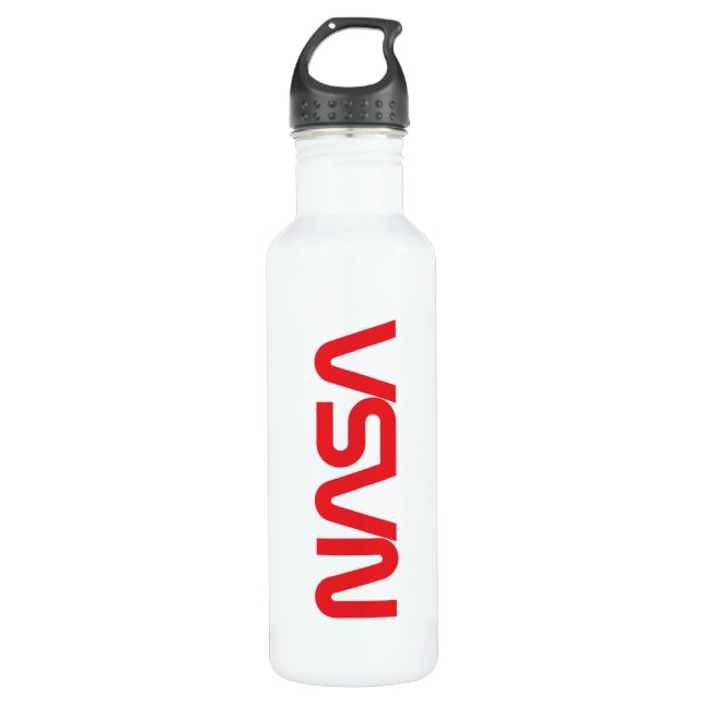 Iconic NASA Circa Rocket White 24 oz Stainless Steel Water Bottle (Front)