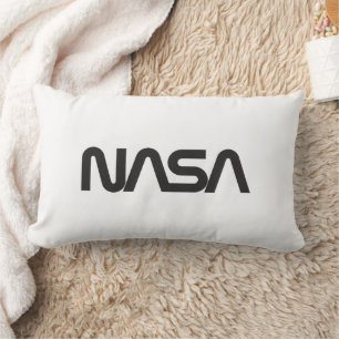 Iconic NASA Circa Rocket White Grade A Cotton Lumbar Pillow