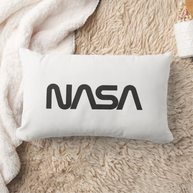 Iconic NASA Circa Rocket White Grade A Cotton Lumbar Pillow (Blanket)