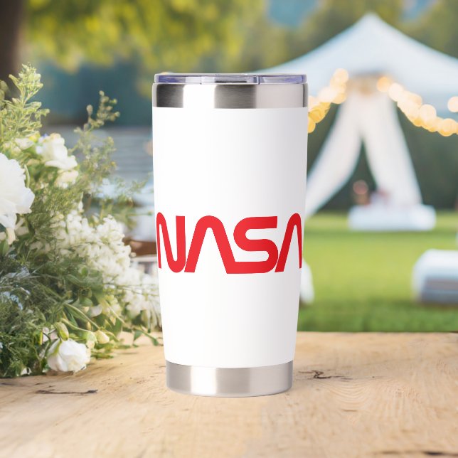 Iconic NASA Circa Rocket White Insulated Tumbler (Wedding (Rotated))