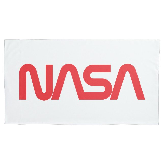 Iconic NASA Circa Rocket White King Pillow Case (Front)
