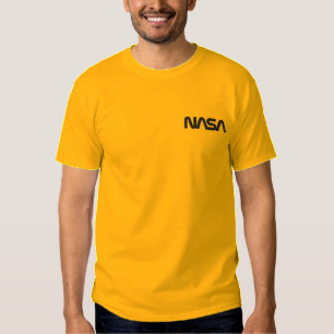 Iconic NASA Circa Saturn Gold Embroidered T-Shirt