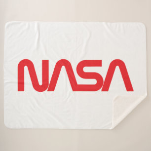 Iconic NASA Circa Sherpa Blanket (Rocket White)