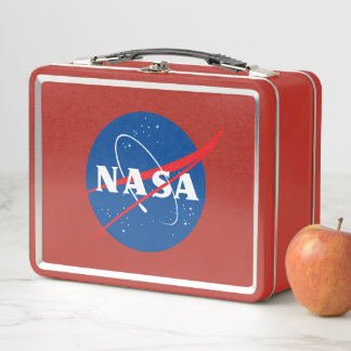 Iconic NASA Comet Red Metal Lunch Box