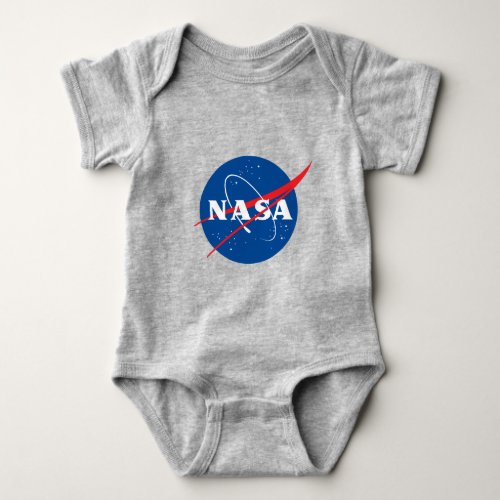 Iconic NASA Cotton Baby Bodysuit Moon Gray