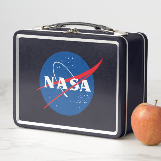 Iconic NASA Eclipse Black Metal Lunch Box