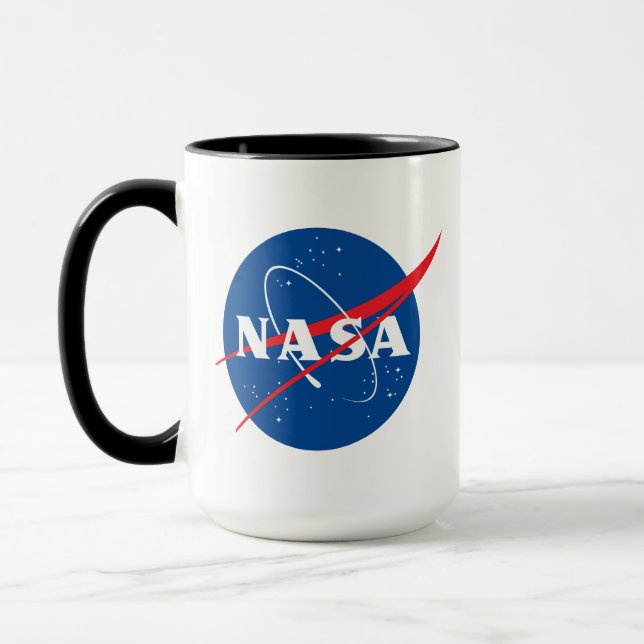 Iconic NASA Eclipse Black/White Ceramic Bistro Mug (Left)