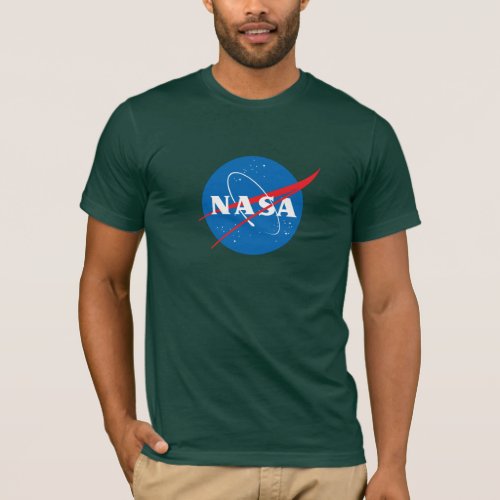 Iconic NASA Fitted Cotton T_Shirt Aurora Green
