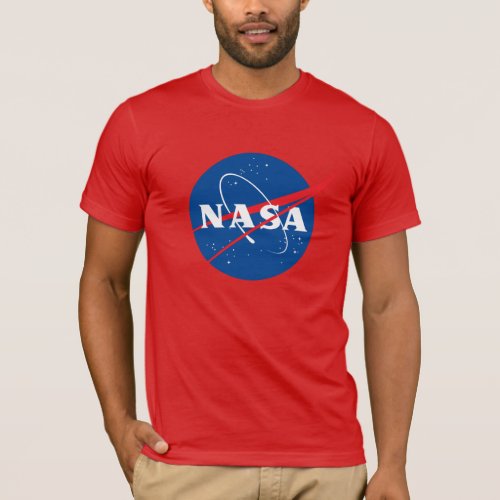 Iconic NASA Fitted Cotton T_Shirt Comet Red