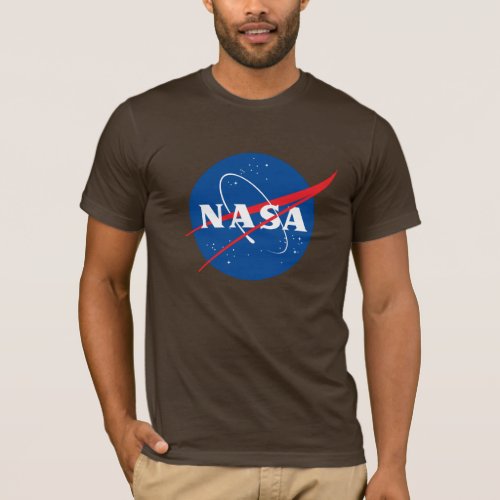 Iconic NASA Fitted Cotton T_Shirt Earth Brown