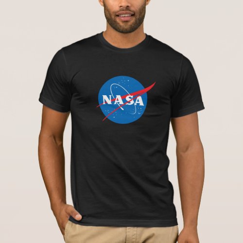 Iconic NASA Fitted Cotton T_Shirt Eclipse Black