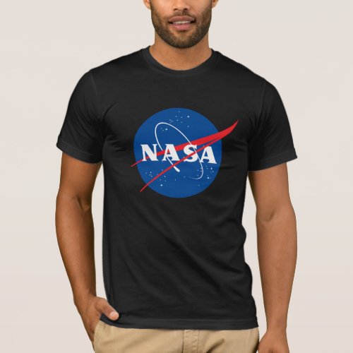 Iconic NASA Fitted Cotton T_Shirt Eclipse Black