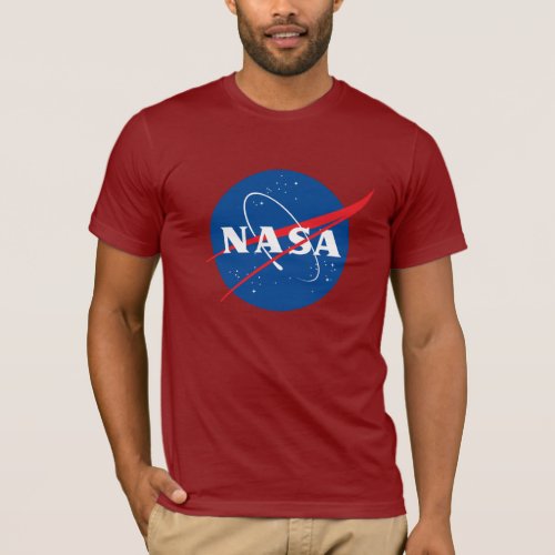 Iconic NASA Fitted Cotton T_Shirt Mars Red